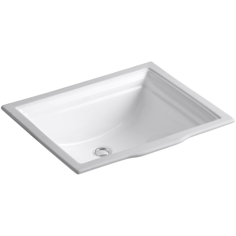 K23390,96 Kohler Memoirs® Vitreous China Rectangular Undermount Bathroom Sink with Overflow